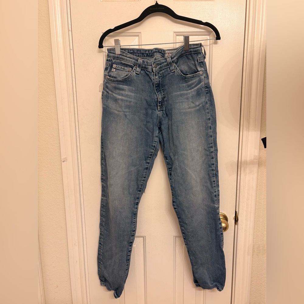 AG Adriano Goldschmied Blue Slim Cigarette Leg Jeans Elevated Denim Size 29R